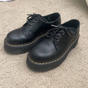 Dr. Martens 1461 Quad Platform Black Oxford Loafers US 7
